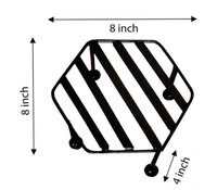  Hexagon  Iron  Planter Stand It is Suitable For Outdoor as Well as Indoor  Pack of2 -  Free Size, Black, Iron,  Pack of 2,  Hexagon